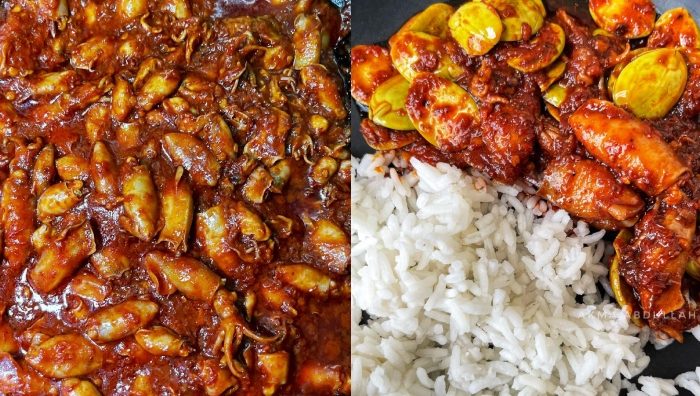 sambal sotong cumi kering