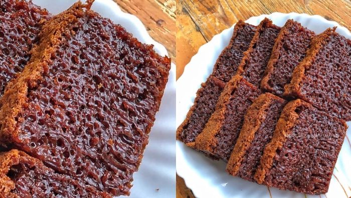 kek gula hangus bakar