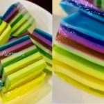 Resepi Agar-Agar Santan Lapis Pelangi, Cantik Berkilau Bak Cermin Kejadiannya