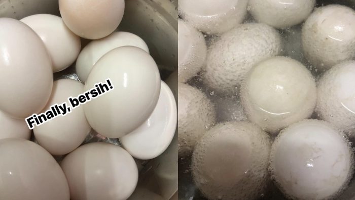 cara cuci telur