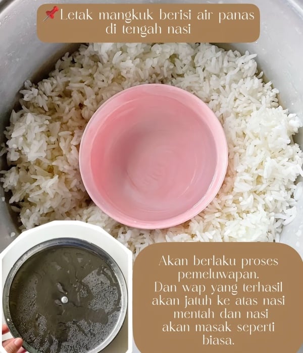 petua nasi mentah
