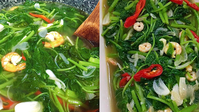 sayur bayam tumis