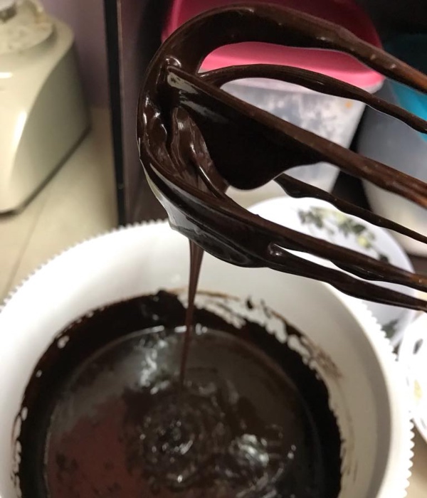 kek kukus coklat