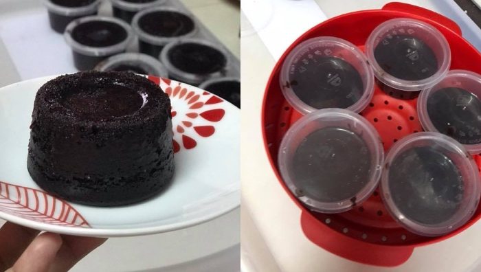 kek kukus coklat