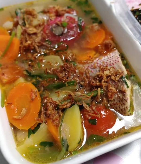masak sup ikan merah