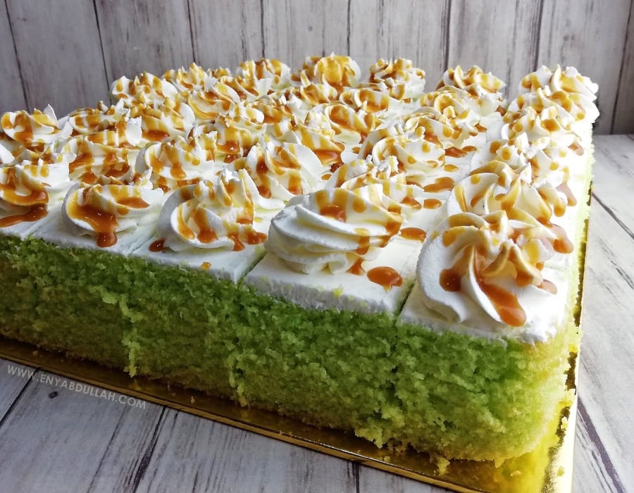 cara buat kek pandan