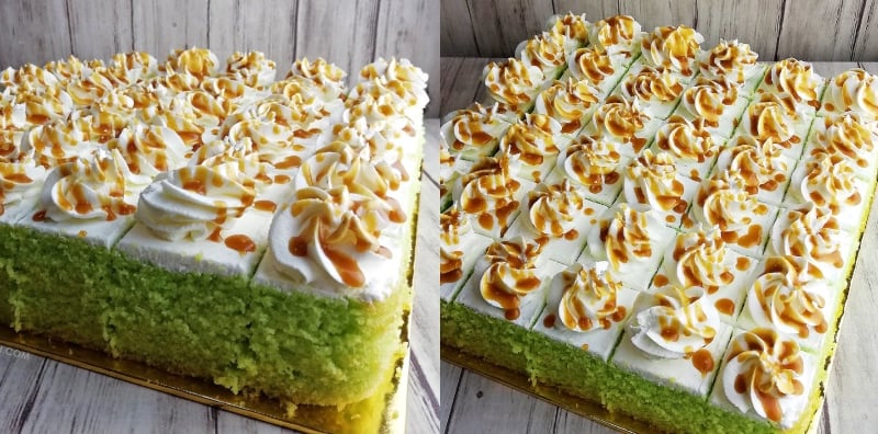 cara buat kek pandan