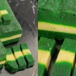 Kek Lumut Cheese Kukus Yang Gebu & Moist, Setiap Lapisan Penuh Rasa Nikmat