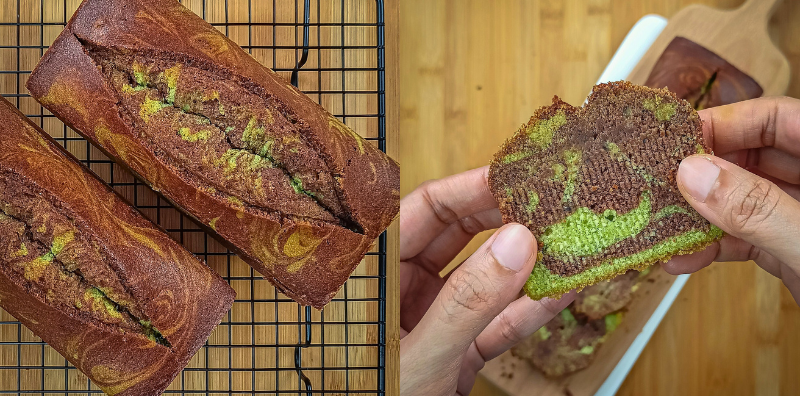 kek marble coklat