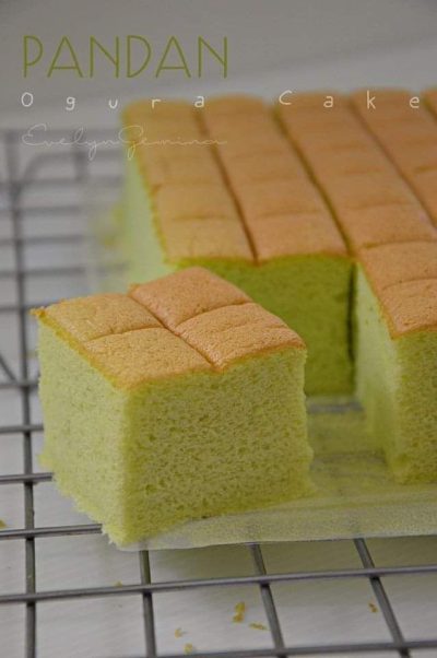 kek pandan ogura