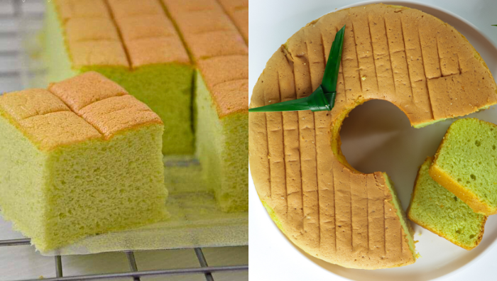 kek pandan ogura