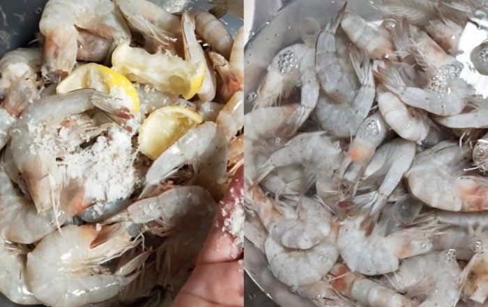 cara bersihkan udang