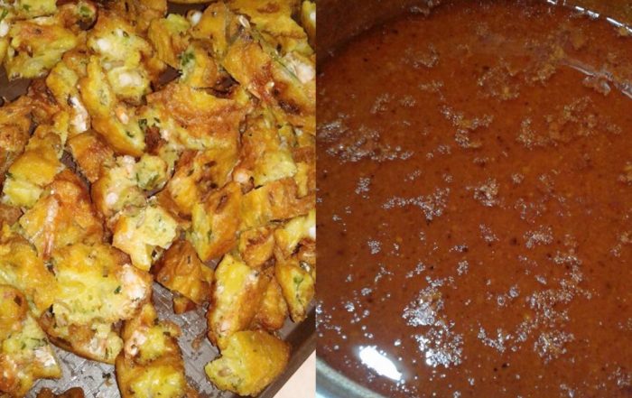 cucur udang kuah kacang