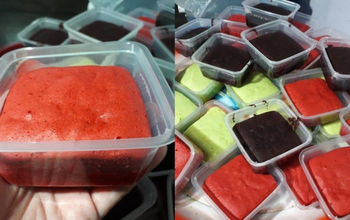 kek kukus mudah