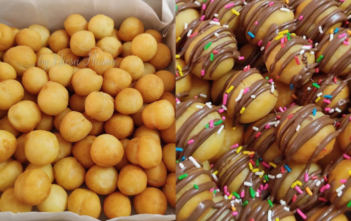 resepi donut ball