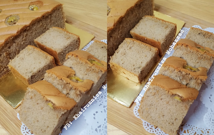 kek marble pisang