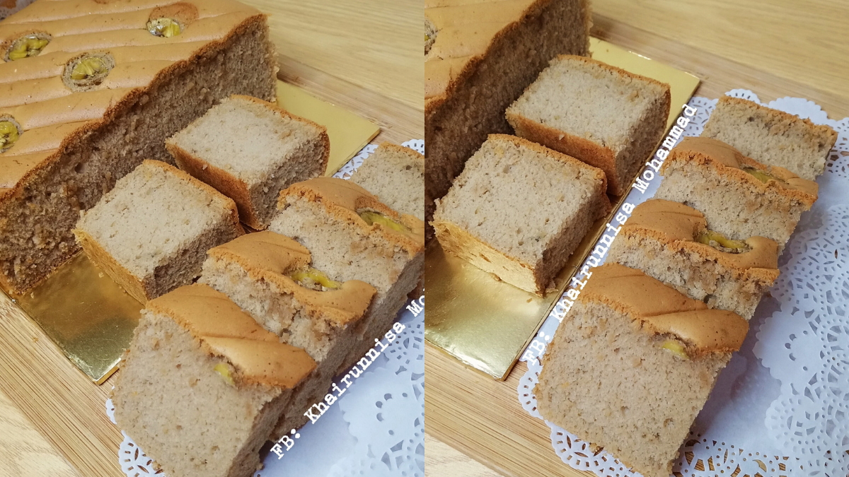 kek marble pisang