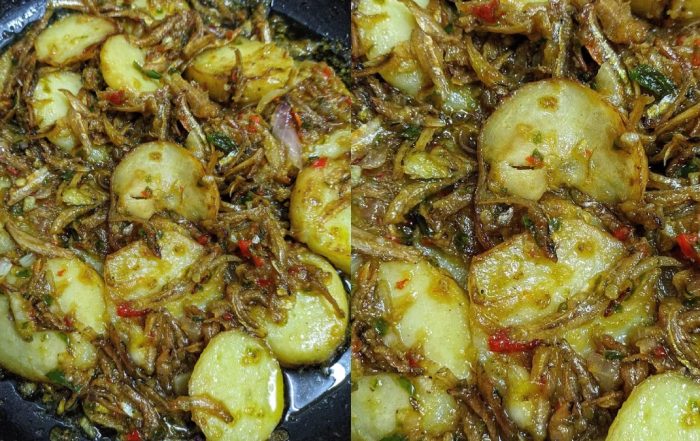 sambal ikan bilis kentang