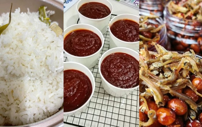 cara penyediaan nasi lemak