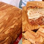 Kek Marble Corak Kayu Yang Tengah Viral, Gebu & Cantik Bila Dipotong