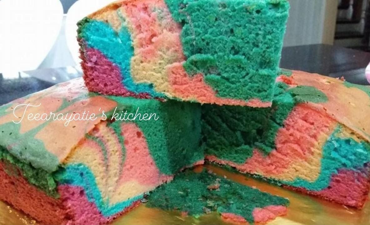 kek minyak pelangi