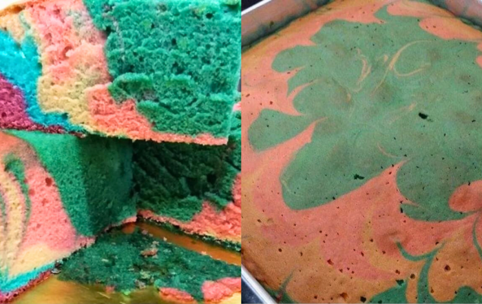 kek minyak pelangi