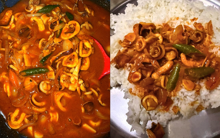 sotong goreng kari