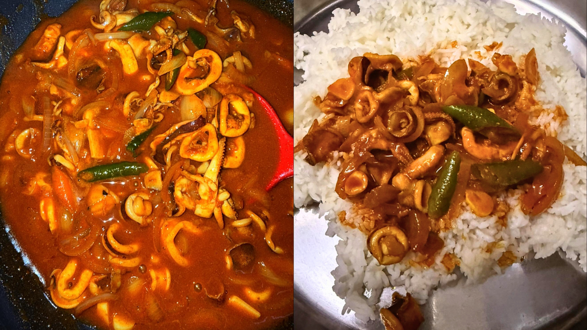 sotong goreng kari
