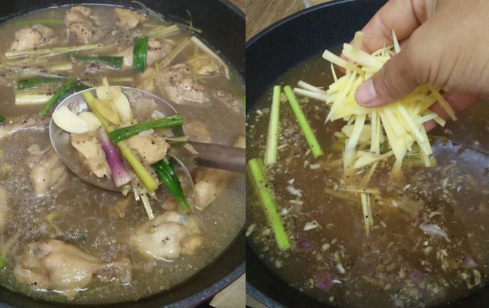 resepi sup ayam halia
