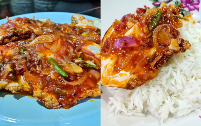 telur masak sos