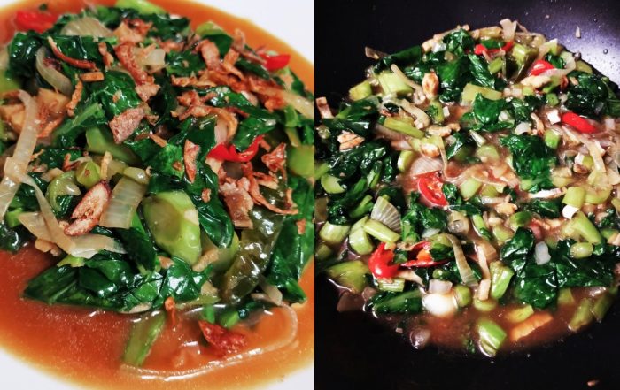 sayur kailan ikan masin