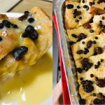 Resipi Puding Roti Sos Kastard Lembut & Berkrim, Sekali Suap Terus Jatuh Cinta!