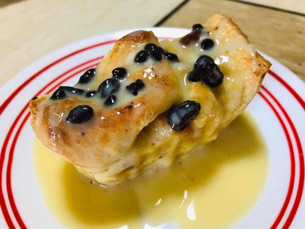puding roti sos kastard