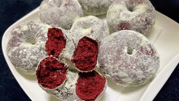 resepi donut red velvet