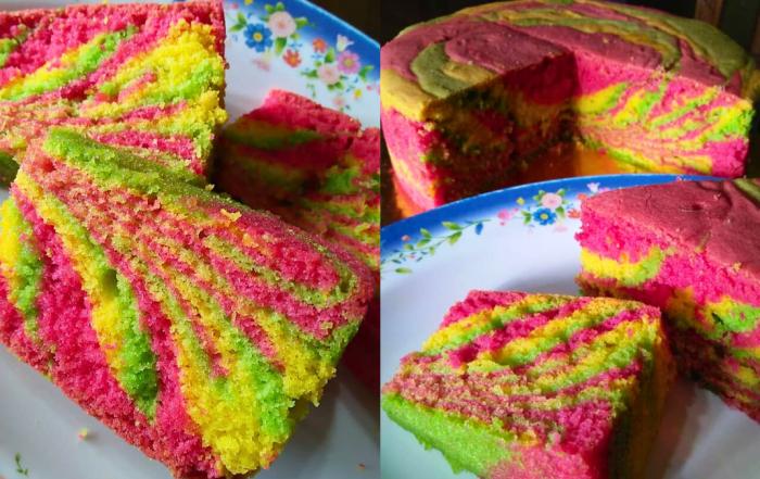 kek butter pelangi