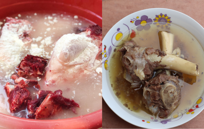 cara basuh daging