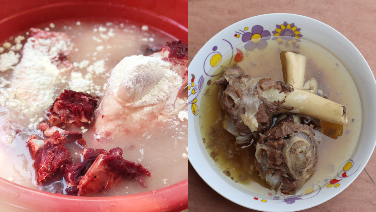cara basuh daging