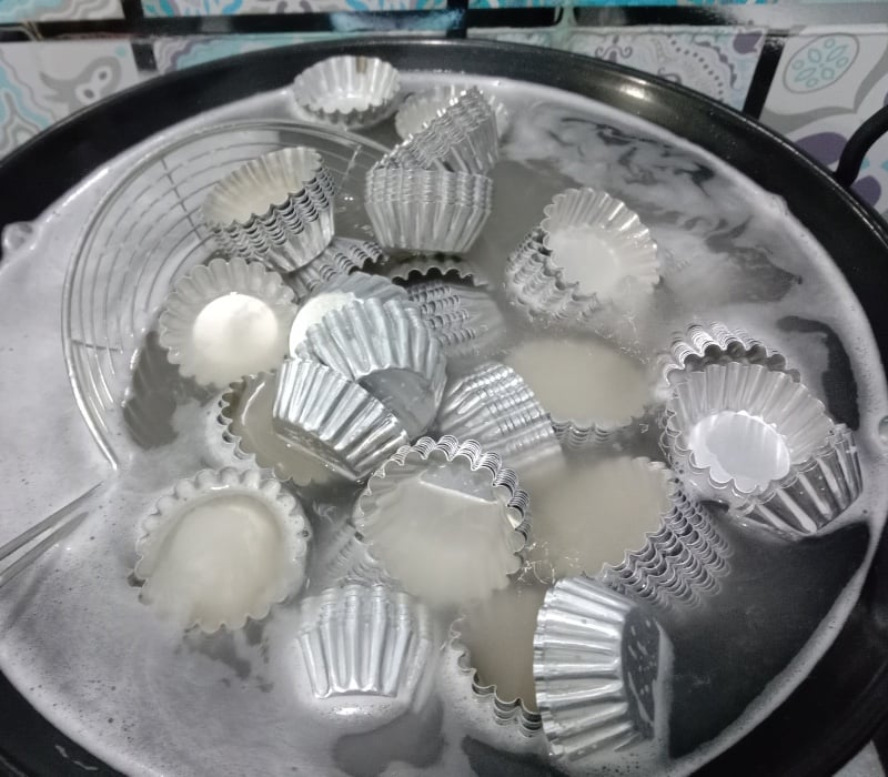 cara bersihkan acuan tart