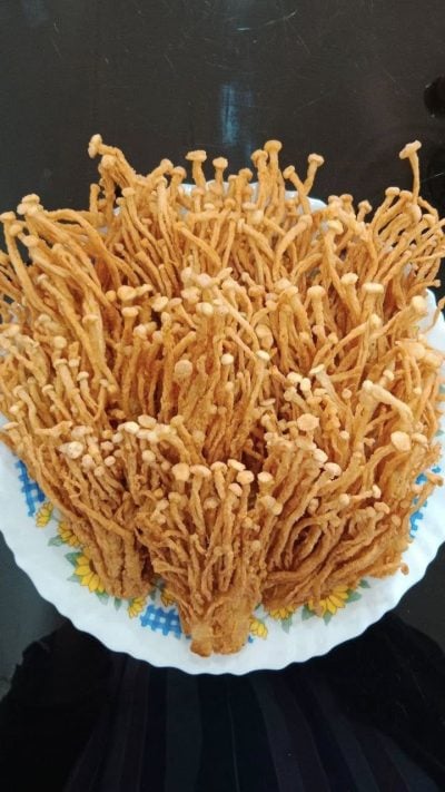 cara goreng cendawan enoki