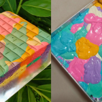 Resipi Kek Marble Paddle Pop Gebu Dan Lembut, Cantiknya Warna Pastel Lembut!