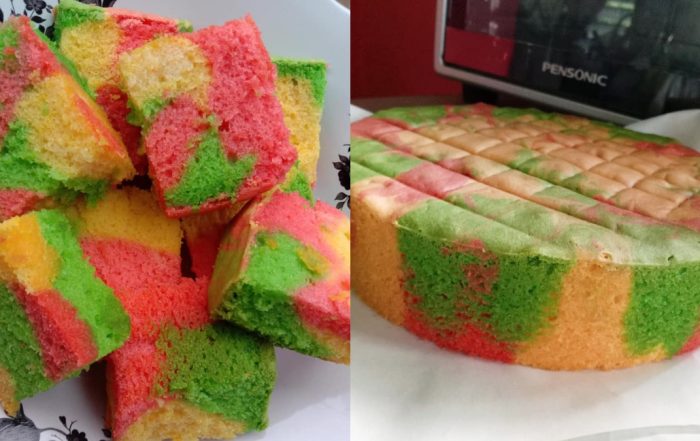 resepi kek marjerin pelangi