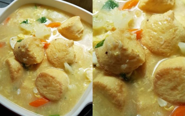 resipi sup tauhu telur