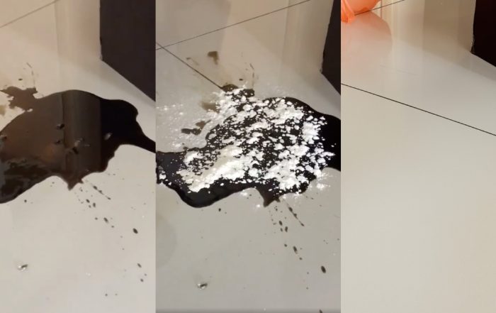 cara bersihkan tumpahan minyak
