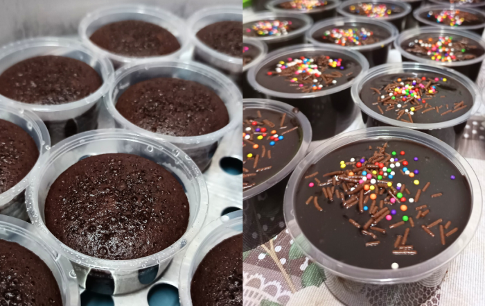 kek coklat mini kukus