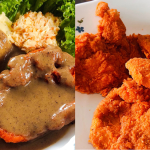 Resipi Chicken Chop Lengkap Dengan Kuah Black Pepper, Kentang Putar, Coleslaw & Nasi Butter