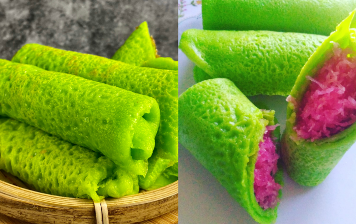 kuih ketayap inti pink
