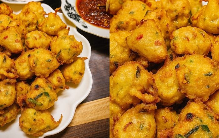 cucur nasi ikan bilis