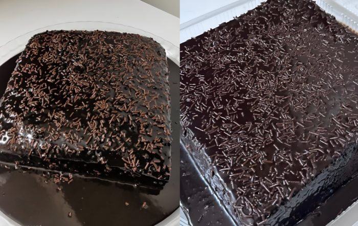buat kek coklat moist