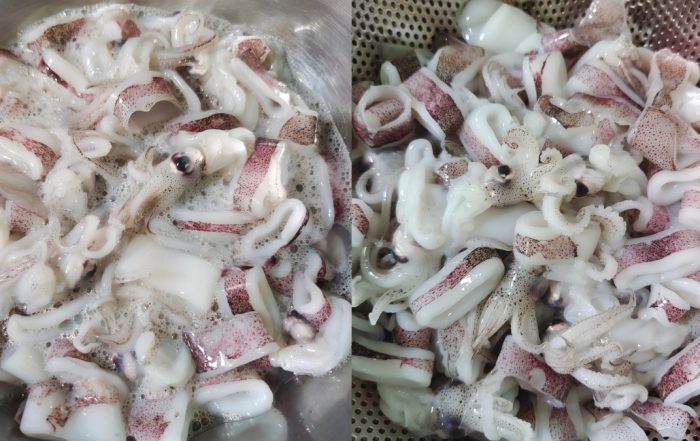 cara basuh sotong