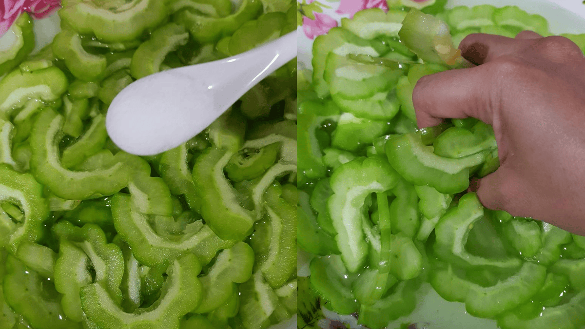 cara kurangkan pahit peria